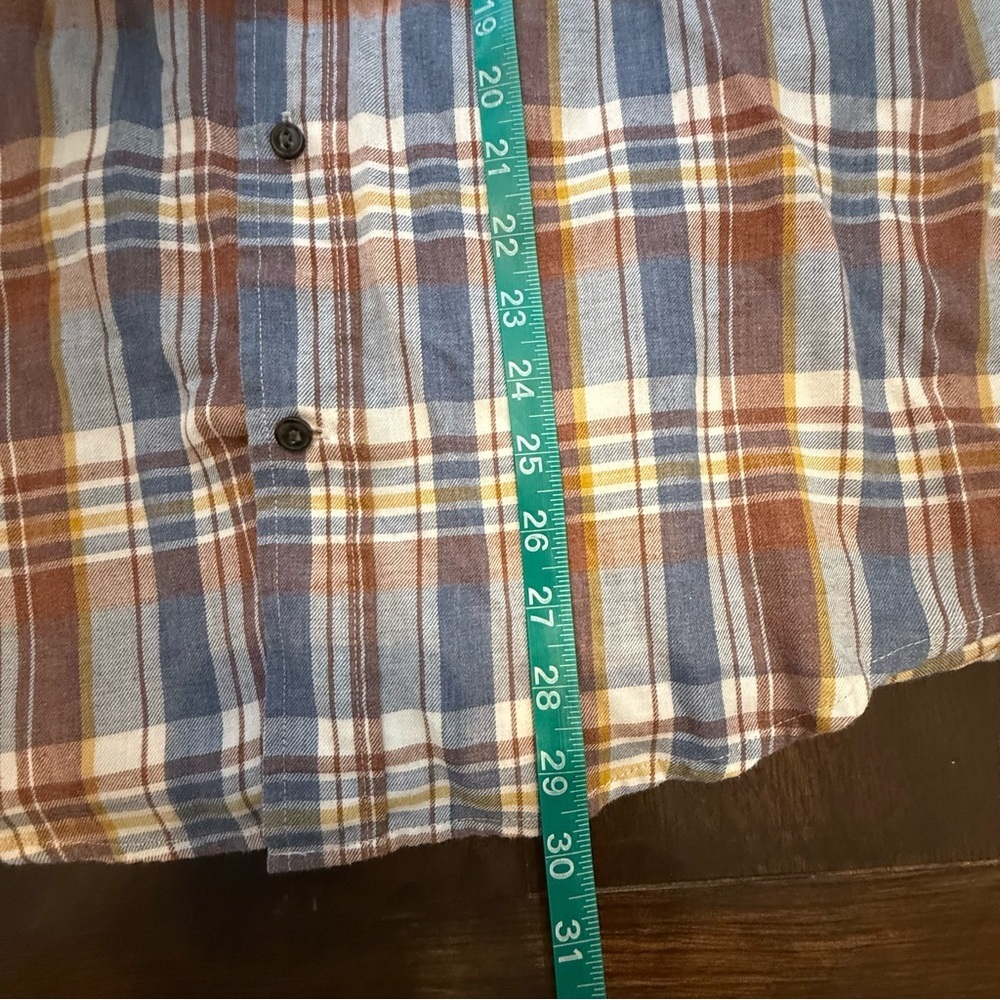 George Men's Casual Plaid Shirt in Blue and Brown size large - Picture 6 of 6
